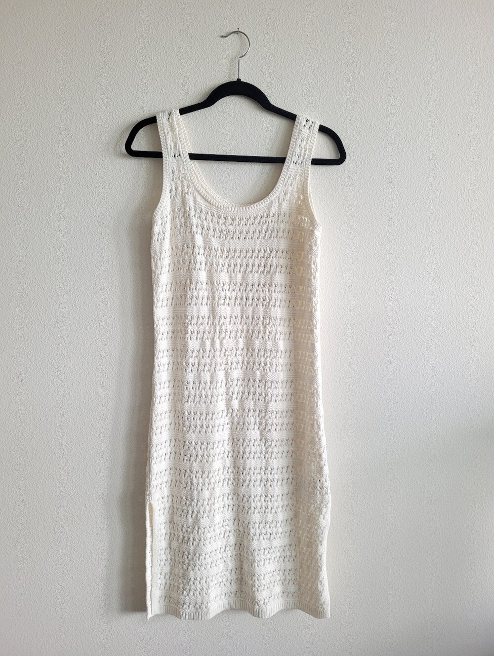 Cotton Crochet Midi Tank Dress